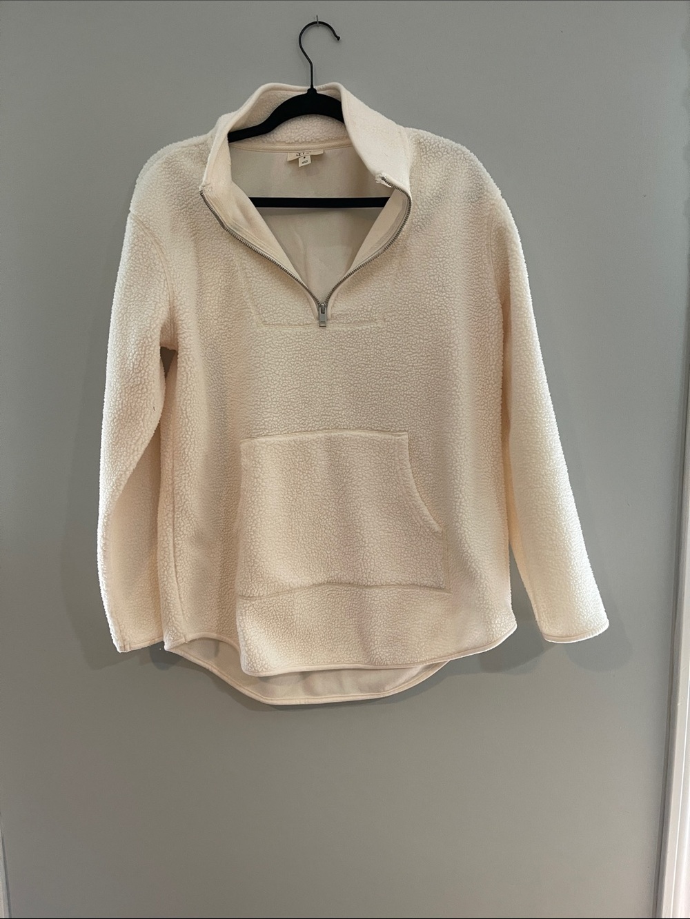 Style & Co. Cream Sherpa-Lined Pullover